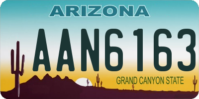 AZ license plate AAN6163