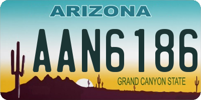 AZ license plate AAN6186