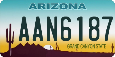 AZ license plate AAN6187