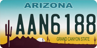 AZ license plate AAN6188