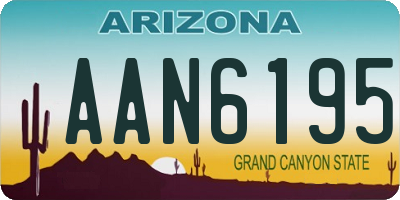 AZ license plate AAN6195