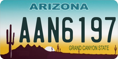 AZ license plate AAN6197