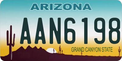 AZ license plate AAN6198