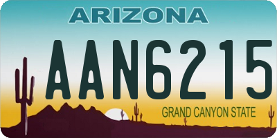 AZ license plate AAN6215