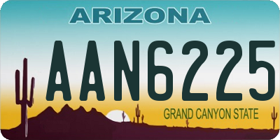 AZ license plate AAN6225