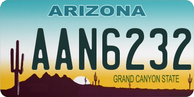 AZ license plate AAN6232