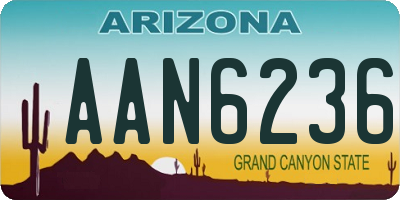 AZ license plate AAN6236