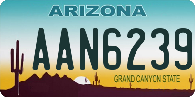 AZ license plate AAN6239