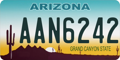 AZ license plate AAN6242