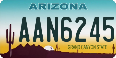 AZ license plate AAN6245