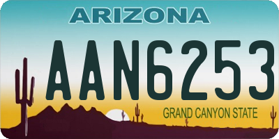 AZ license plate AAN6253