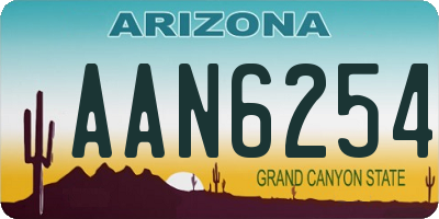 AZ license plate AAN6254