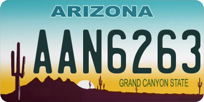 AZ license plate AAN6263