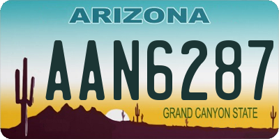 AZ license plate AAN6287