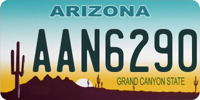 AZ license plate AAN6290