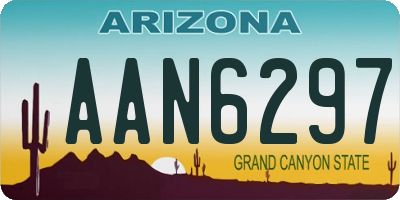 AZ license plate AAN6297