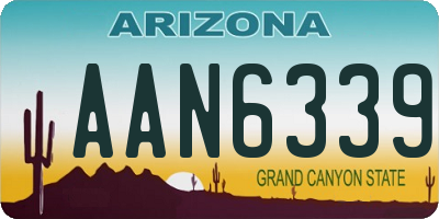 AZ license plate AAN6339