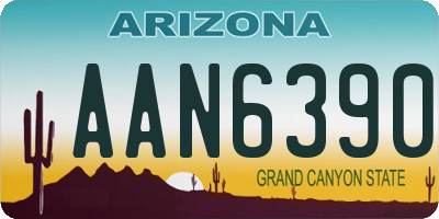 AZ license plate AAN6390