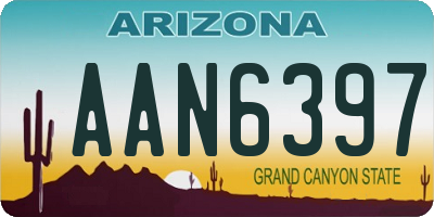 AZ license plate AAN6397