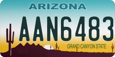 AZ license plate AAN6483