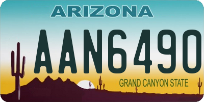 AZ license plate AAN6490