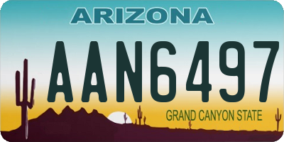 AZ license plate AAN6497