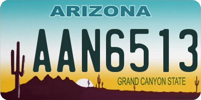 AZ license plate AAN6513