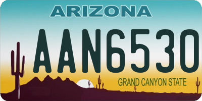 AZ license plate AAN6530
