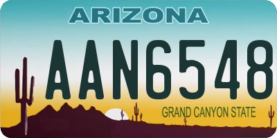 AZ license plate AAN6548