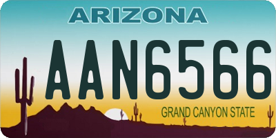 AZ license plate AAN6566