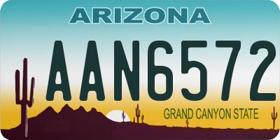 AZ license plate AAN6572
