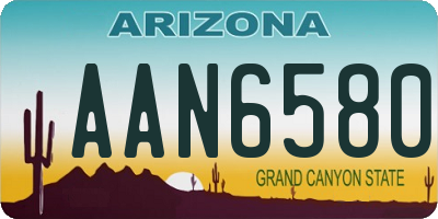 AZ license plate AAN6580