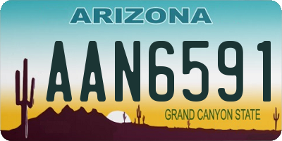 AZ license plate AAN6591