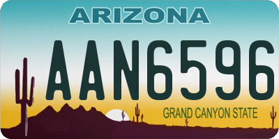 AZ license plate AAN6596