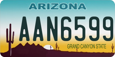AZ license plate AAN6599