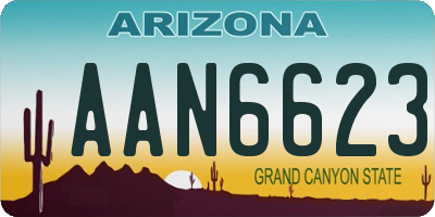 AZ license plate AAN6623