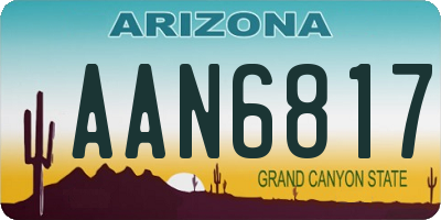 AZ license plate AAN6817