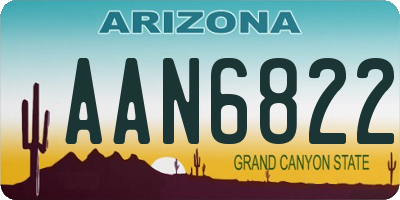 AZ license plate AAN6822