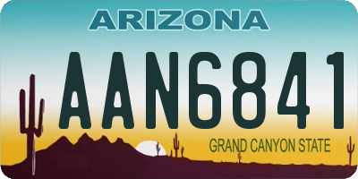 AZ license plate AAN6841