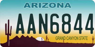 AZ license plate AAN6844