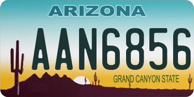 AZ license plate AAN6856