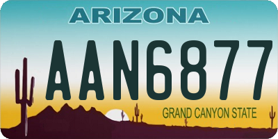AZ license plate AAN6877