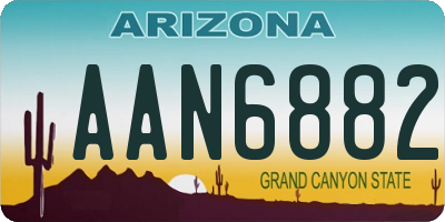 AZ license plate AAN6882