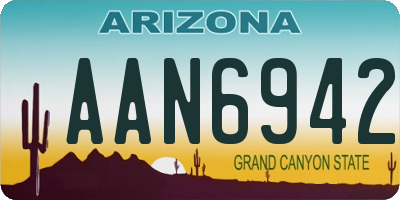 AZ license plate AAN6942