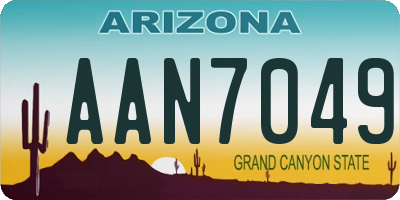 AZ license plate AAN7049