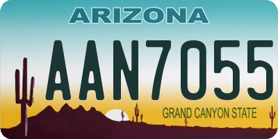 AZ license plate AAN7055