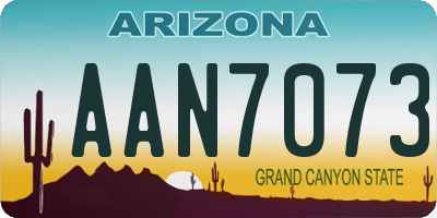 AZ license plate AAN7073