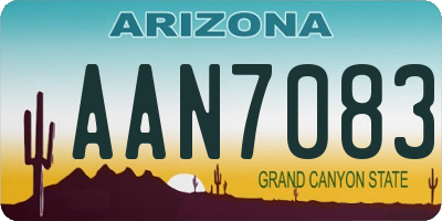 AZ license plate AAN7083