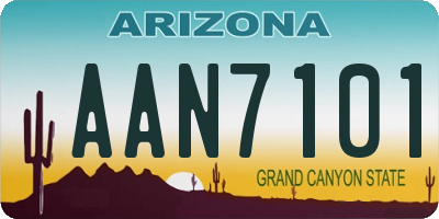 AZ license plate AAN7101