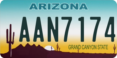 AZ license plate AAN7174